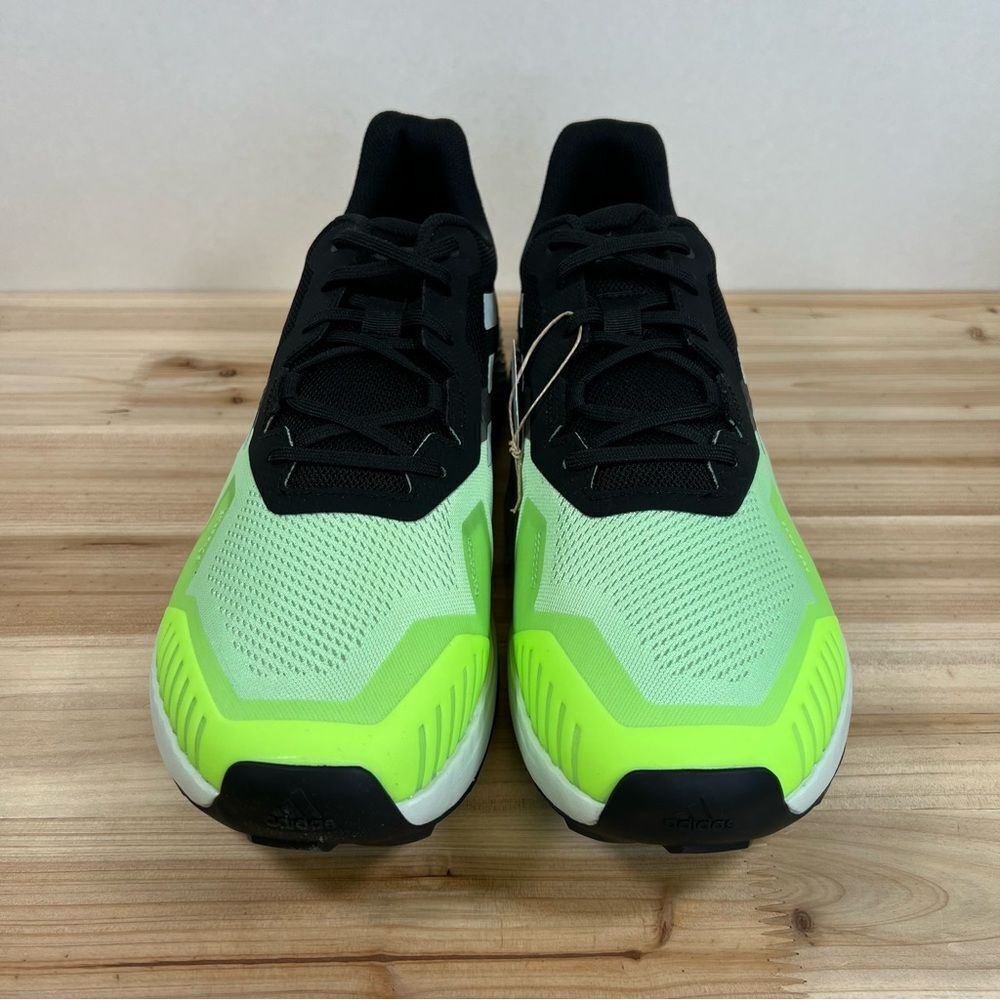 New Adidas Terrex SoulStride Trail running shoes Mens 13 Core Black Green Silver - Picture 3 of 11
